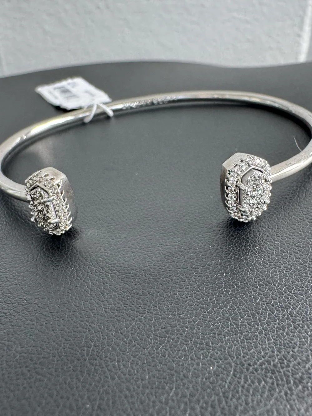 Kendra Scott Call Cuff Bracelet in Silver & Silver Drusy